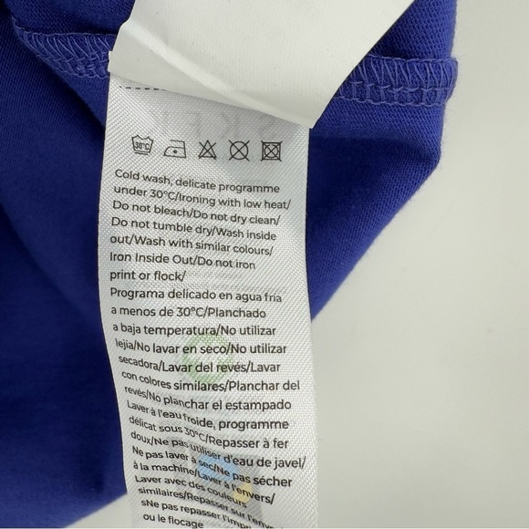 SKFK SkunkFunk HAMALAU BASIC Short Sleeve V-Neck TEE in Royal Blue US 6 - Picture 8 of 10